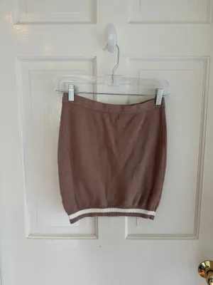 superdown Bonnie Varsity Skirt Set in Toast | Size S thumbnail 10