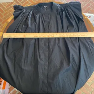Madewell‎ Black Flutter Sleeve Button-Front Mini Dress in Poplin Size small nwt thumbnail 7