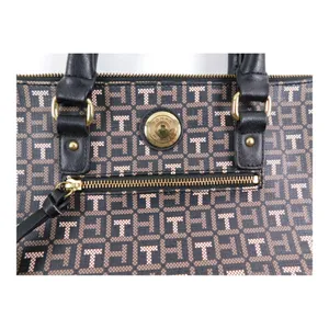 Tommy Hilfiger Monogram‎ Satchel Tote Bag – Brown/Black thumbnail 4