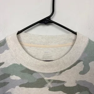 Aerie Camo Crewneck Sweatshirt Drop Shoulder Side‎ Slit Casual Size Small thumbnail 2
