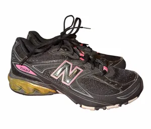 New Balance Women’s Black and Pink Athletic Sneakers thumbnail 1