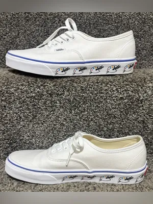 Vans Authentic Sidewall-Paint Palette Low Top Sneakers In True White Canvas thumbnail 5