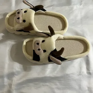 Slippers I Women’s I Cow Motif thumbnail 2