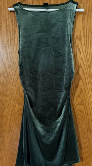 Wild Fable Green Velvet Dress thumbnail 1