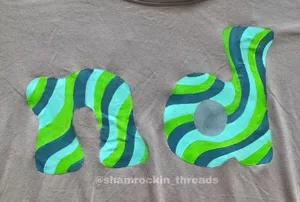 University of notre dame green blue swirl ND shirt thumbnail 4