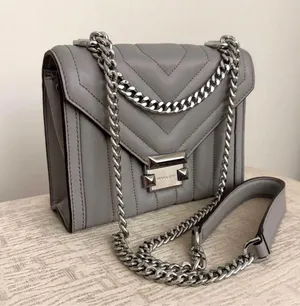 Michael Kors Small Pearl Grey Shoulder Purse thumbnail 1