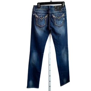 Miss Me Jeans Women's Size 26 Skinny style Denim Embellished‎ flap Pockets thumbnail 7