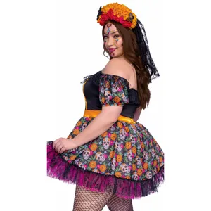 NEW Leg Avenue Marigold Catrina Day of the Dead Costume Size 1X/2X thumbnail 3