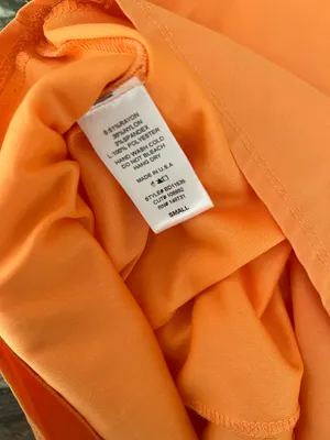 Blue Blush  orange mini dress size small  thumbnail 4
