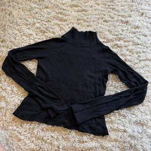 Free People Black Turtleneck Long Sleeve Top thumbnail 2
