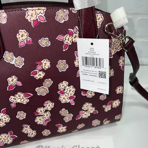 Kate Spade Deep Berry Floral Satchel thumbnail 6