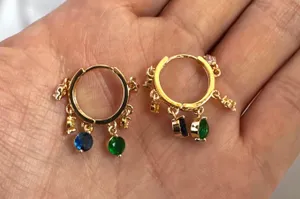 Tassel Gold Hoop Earrings for Women thumbnail 4