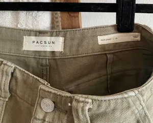 army green cuffed mom shorts thumbnail 3
