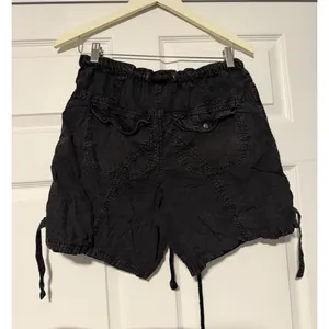 Free People Parachute Moon Bay Shorts Gorpcore‎ Slouchy Harem Baggy Black Cargo thumbnail 4