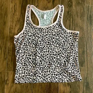 Animal Print Racerback Top Pink Size L thumbnail 3