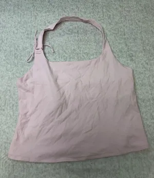 Wild Fable Womens XXL Blush Pink‎ Halter Top Square Neck Tie Detail NWT thumbnail 1