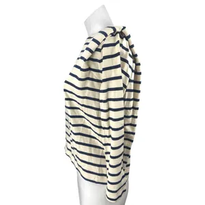 Sézane Women's Cream Navy Blue Striped Knit Long Sleeve T Shirt Tee Top Size XS thumbnail 2