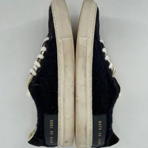 Common Projects Tournament Low Sneakers Womens 38‎ Navy Wool Leather Minimalist thumbnail 5