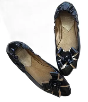 Dolce & Gabbana Black Leather Flower Studded Ballets Flats IT 40 US 8.5 thumbnail 1
