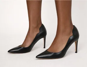 Petit Cadeau Lavinia Black Vegan Leather Stilettos Women's Size 7 thumbnail 1