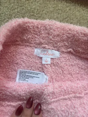 Plush pink loungewear set thumbnail 2