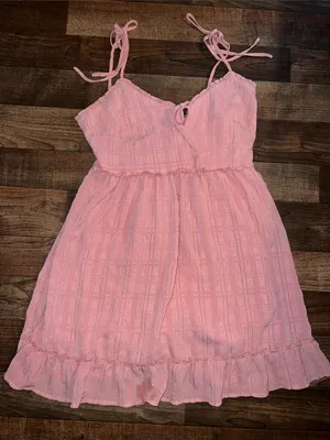 Forever 21 Pink Tie-Shoulder Mini Sundress thumbnail 1