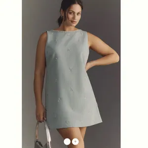 Anthropologie Atsu Crystal-Embellished Bow Mini Dress thumbnail 2