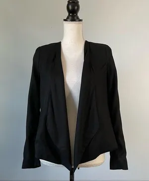 H&M | Black Open Style Blazer Sz 2 thumbnail 2