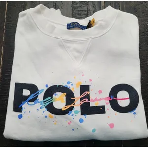 POLO Ralph Lauren Signature Rainbow Logo Fleece Pullover Sweatshirt Size S thumbnail 1