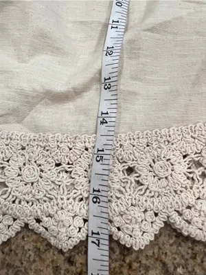 CoMMENSE Cotton Linen Lace Trim Two-Piece Pants Set Size XS NWT thumbnail 10