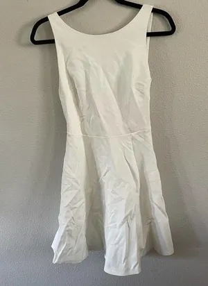 new lulus white tank skater low back dress size small thumbnail 1