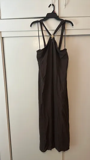 Brown Linen Maxi Starfish Dress thumbnail 5