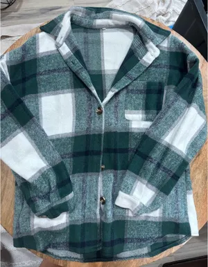 Amazon Shacket Flannel Green thumbnail 1