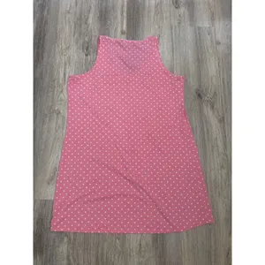 Lauren Ralph‎ Lauren Pink Polka Dot Tank Nightgown Size XL Scoop Neck Cotton thumbnail 7