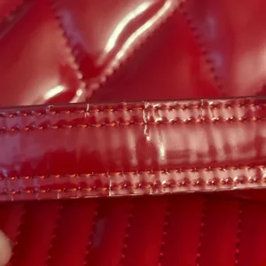 Coach Poppy Glossy Red Quilted Patent Leather Bag thumbnail 15