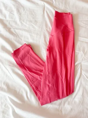 OFFLINE By Aerie Solar Pink Real Me High Waisted Crossover Legging Size XS Short thumbnail 1