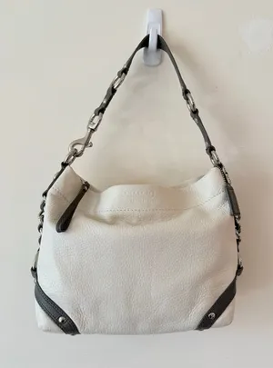 Coach F15251 Carly Legacy Gold Leather Shoulder Bag Women Cream Detachable Strap thumbnail 1