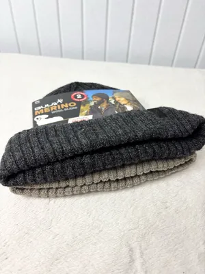 Bula‎ Merino Wool Polartec Fleece Band Liner Unisex Rib Knit Beanie Set of 2 thumbnail 5