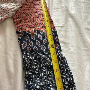 Zara Basic Moroccan Printed Blue/ orange pattern Tunic Dress Size Small thumbnail 9