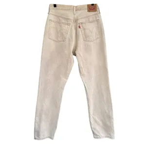 Levis 501 Original Fit Jeans Tan Sand Beige Cotton Straight Leg Women W30 L30 thumbnail 2