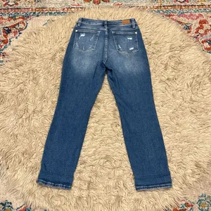 Judy Blue embroidered rainbow straight fit jeans size 5/27 thumbnail 6