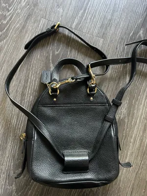 Coach Leather Backpack Black thumbnail 3