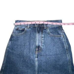 Everlane The Way High Denim Jean Skirt Size 23 High Waist Minimalist Med Wash‎ thumbnail 4