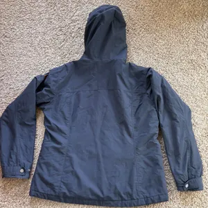 Columbia Parka Jacket Women's‎ XL Navy Sherpa Fleece Lined Hood Insulated thumbnail 2