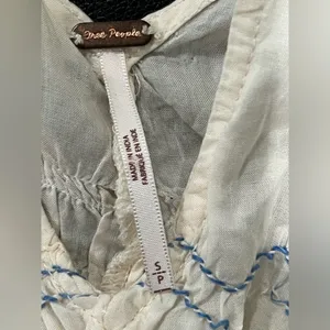 Free People Embroidered dress has peasant-style romantic, vintage-inspired Sz S thumbnail 14