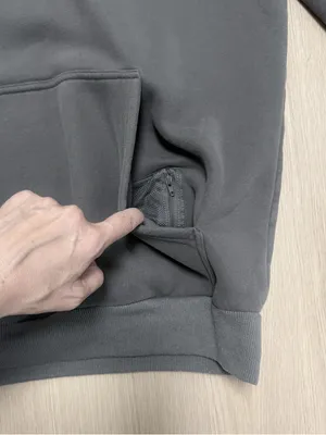 Comfrt Steel Grey Essentials Unisex Zip Kangaroo Pockets Hoodie Sweatshirt Large thumbnail 4