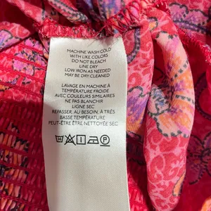 Free People Long Sleeve Floral V-Neck I Got You Printed Top Red Size Medium thumbnail 11