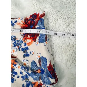 Free People Floral Shorts Size 8 Blue Red Cream Boho High Rise Flowy thumbnail 5