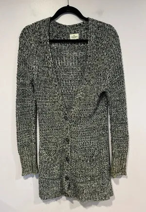 Black and white peppered American eagle‎ cardigan thumbnail 1