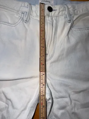Frame Denim White Flare Jeans thumbnail 6